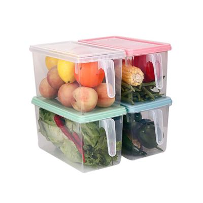 China 5L Sustainable High Quality Transparent Refrigerator Box Kitchen Fresh-keeping Miscellaneous Grains Fruit Vegetables Cont Storage for sale