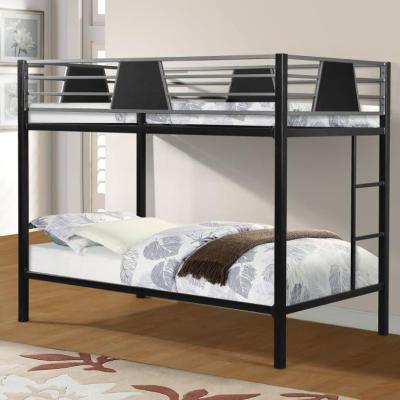 China The latest bunk bed design good quality home dormitory metal bunk bed factory price square tube metal bunk bed for sale