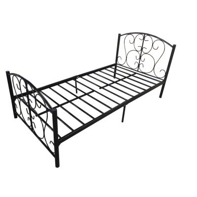 China Latest Simple Wholesale Single Bed Designs Cheap Metal Bed Frame for sale