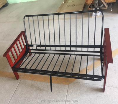 China Foldable Metal Folding Guest Bed Futon Sofa Bed Frame Manufacturer for sale