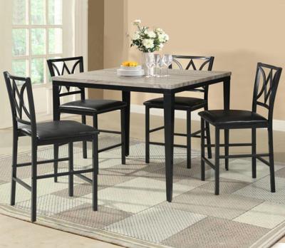 China Dining Furniture Easy Set Dining Kitchen Set 5 Piece Dining Table And Chairs MDF Top for sale