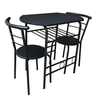 China Simple 1 Table And 2 Chairs Furniture Metal Dining Set for sale