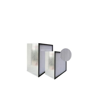 China Air Filtration Efficiency Dust Hepa Filter Sheet Filter System High Pleated Air Hepa Filter With Aluminum Separator for sale