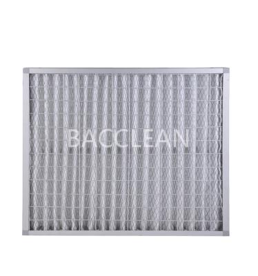 China Air Filtration System Air Filter Synthetic Fiber Galvanized Steel Aluminum Frame Box Shaped Medium Pre Filter for sale