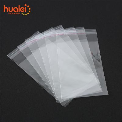 China 100pcs 22mic 30mic 40mic Recyclable Custom Self-adhesive Clear Plastic Opp Bag Jewelry Garment Bag Food Grade Bag for sale