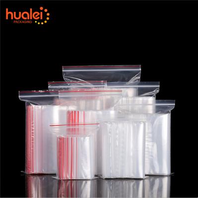 China Custom reusable nut clear PE food packaging ziplock bag in transparent plastic recyclable food ziplock bag for sale