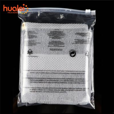 China Recyclable Customized Clear Plastic Waterproof Opp Zipper Bag Frosted Durable Clothing Zipper Bag for sale