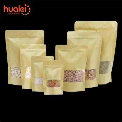 China Factory Wholesale Recyclable Vertical Self Seal Snack Candy Food Grade Factory Food Wrapping Paper Bag for sale