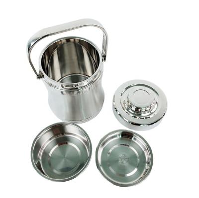 China Portable stainless steel lunch box food carrier hand jar food container sustainable tiffin box for sale