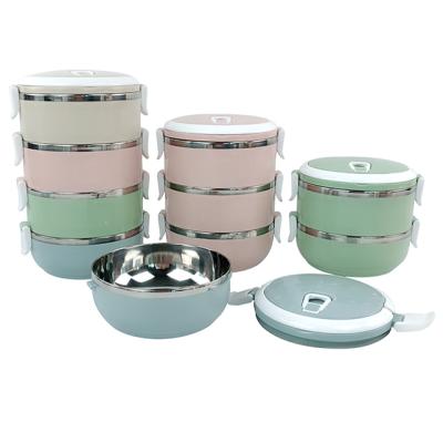 China China Custom Multicolor Stackable Insulated Vacuum Stainless Steel Bento Lunch Box for sale