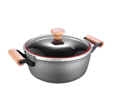 China Sustainable Hot Sale Household Soup Pot Stainless Steel Pot Casserole With Glass Lids for sale