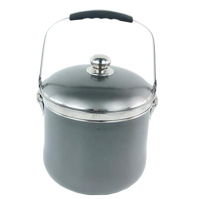 China Hot Pot 304/201 Shape Pot Sustainable High Quality Straight High Body Stainless Steel Hot Pot With Cover for sale