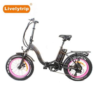 China Aluminum alloy fat tire bicicleta plegable bicicleta 350w electric folding bicycles for adult for sale