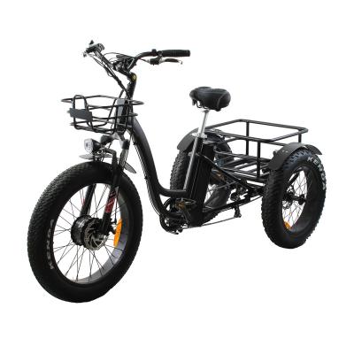 China Big Power Fashionable Electric Cargo Tricycle Three Wheel Electric Bike With 500W Motor for sale