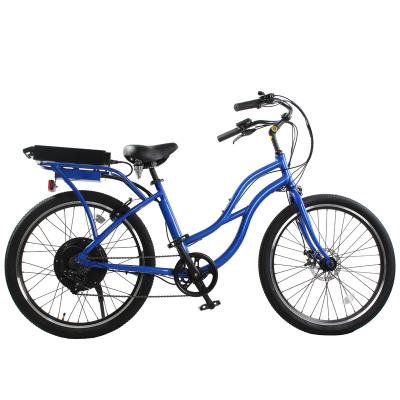 China Cheap rear 500w aluminum alloy motor beach ebike electric bike PAS and throttle for sale