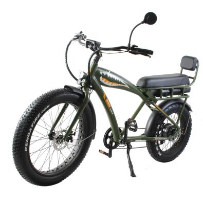 China Beach Front Row Electric Cruiser Vintage Pedelec Aluminum Alloy Green Power Electric Bicycle for sale