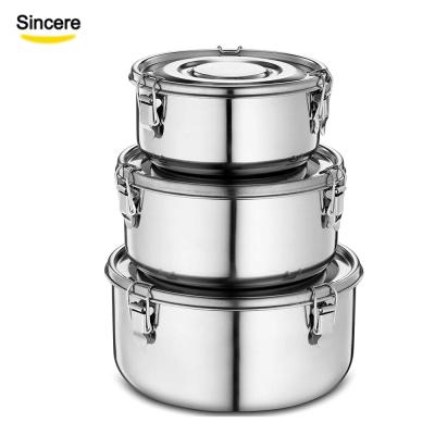 China Freshness Preservation BPA Free LOGO Stainless Steel 304 Customized Lunch Box Set Food Container Storage 3 for sale