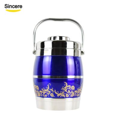 China Double layer heatable tiffin box for hot food stainless steel thermos lunch box for sale