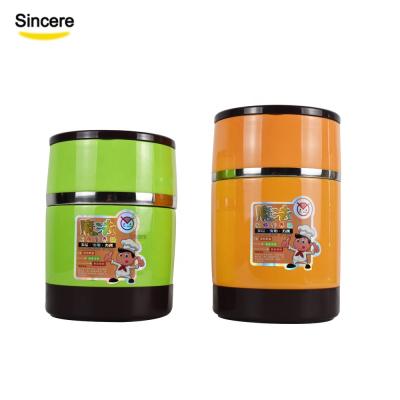 China Heatable 304 stainless steel insulated tiffin boxes double layer vacuum heated lunch box for sale