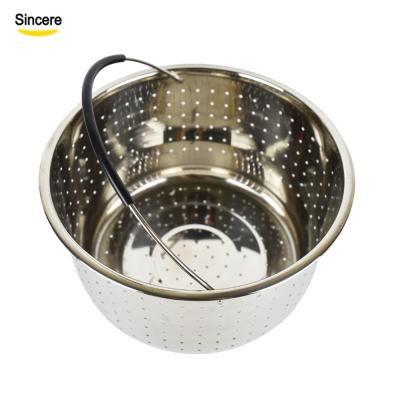 China Sustainable Kitchen Accessories Stainless Steel Steamer Basket for sale