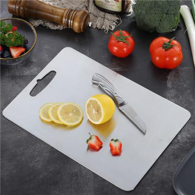 China Viable Hot Sale Kitchenware Stainless Steel Chopper Fruit Meat Rectangle Cutting Board for sale