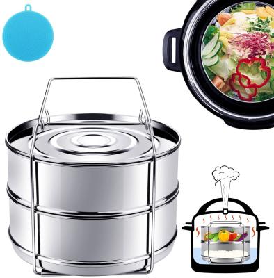 China YIHENG Stainless Steel Stackable Food Steamer Insert Filters 6QT Pressure Cooker Insert Pot for sale