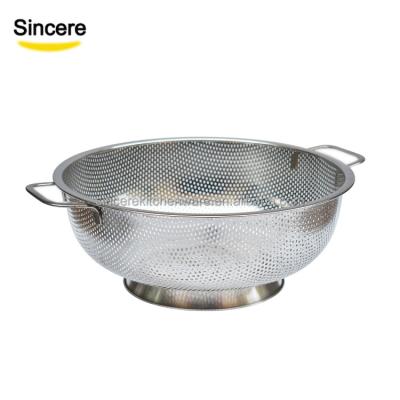 China Sustainable 5-Quart Colander with handle, the large 5-Quart low professional grade strainer is perfect for pasta, rice, noodles for sale