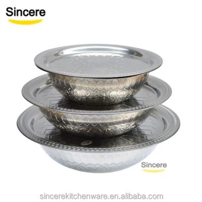 China Wholesale Durable Durable Stainless Steel Bowl With Cover Metal Bowl for sale