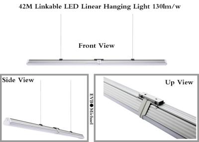 China 7800lm Linear LED Pendant Light / Linear Suspended Lighting With 42M Max Linkable for sale