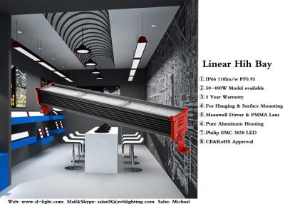 Cina 300W l'alto industriale della baia LED ha sospeso l'accensione del 110lm/W con la lente di PMMA, alta luminosità in vendita