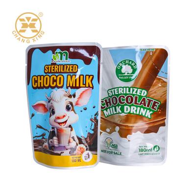 China Custom Printing High Temperature Retort Pouch Food Packaging Retort Microwaveable Pouch For Sauces Milk Drink for sale