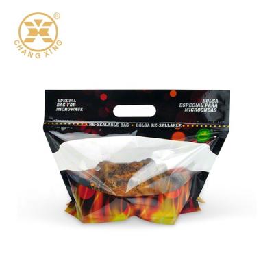 China Zipper Microwavable  Roast Chicken Packaging VMPET Resealable Stand Up Pouches for sale