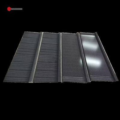 China Wholesale Price BIPV Solar Power Monocrystalline Solar Power Rack Adjustable System Black Solar Roof Tile Panel Roof for sale