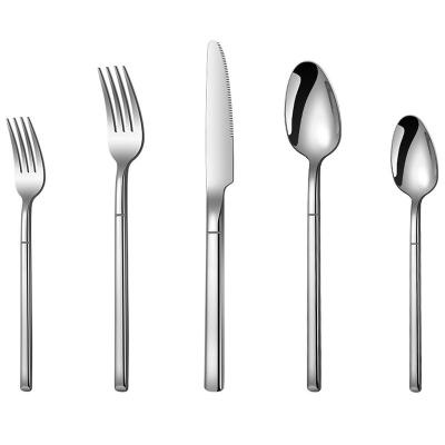 China Sustainable High Quality Stainless steel 304 Bulk Polishing Restaurant Wedding Home Hotel Use Silverware Silver Flatware Cutlery Set for sale