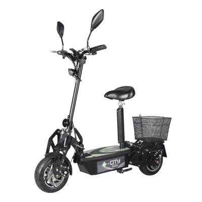 China NEW EEC/COC Certificate 500W 36V Unisex Foldable Rear Hub Motor Electric Scooter With Front/Rear Basket for sale