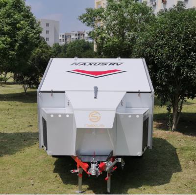 China Travel Trailer Design Fiberglass Motorhomes Australian Standard Luxury Trailer And RV Offroad Moving Caravan for sale