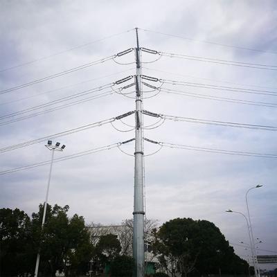 China Power transmission line electric poles transmission tower steel lines with anchor bolt for sale