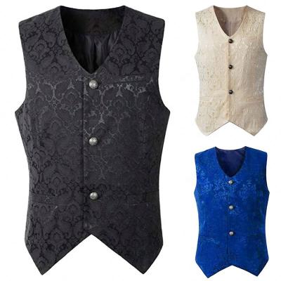 China Hot Retro Style Men's Clothing Medieval Costume Men's Vest Short Vest Halloween Costume for sale