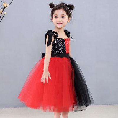 China 2020 Polyester Children Dress Net Yarn Princess Dress Flower Girl Dress for sale