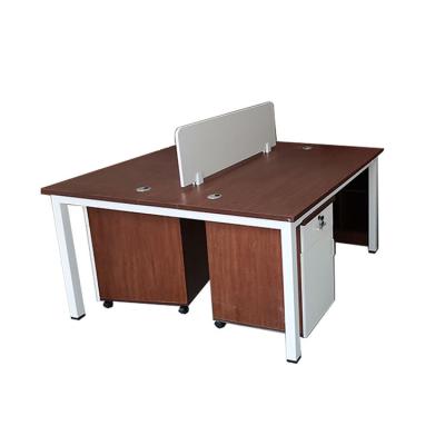 China Custom Wholesale Classic Modern Office Staff Tables Office Equipment Wooden Desk for sale