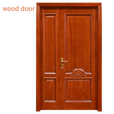 China Modern Design Solid Wood Swing Entry Door for sale