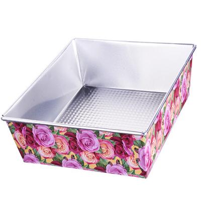 China Sustainable 9 Inch Metal Square Cake Pan Baking Pan Toast Mold Baking Tray For Cakes for sale