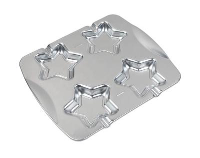 China Viable Premium Aluminum Star Shape 4 Cavity Cake Pop Maker Kit Chocolate Melting Pot Cookies Cookie Mold for sale