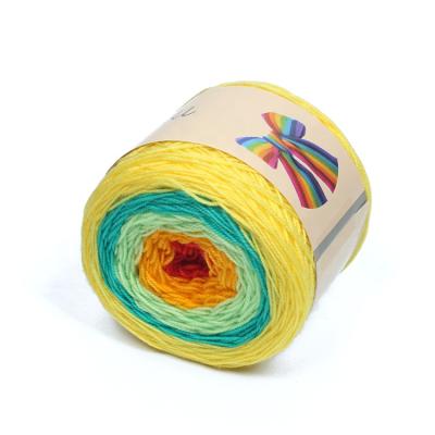 China Anti-pilling Gradient Hand Knitting Caron Cake Yarn Color Bobbel Cake Yarn for sale