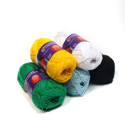 China Anti-pilling 100% Organic Cotton Dyed Super Fine Weight Yarn For Crocheting for sale