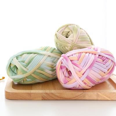 China High Quality Fancy Yarn T-shirt Yarn Hand Dyed Hand Knitting Crochet Yarn For Bag T-shirt Knitting Yarn for sale