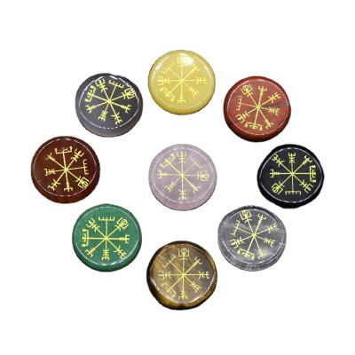 China Home Decration Five Pcs In One Bag Directional Rose Quartz Tiger Eye Aventurine Reiki Energy Stone Symbol Decoration for sale