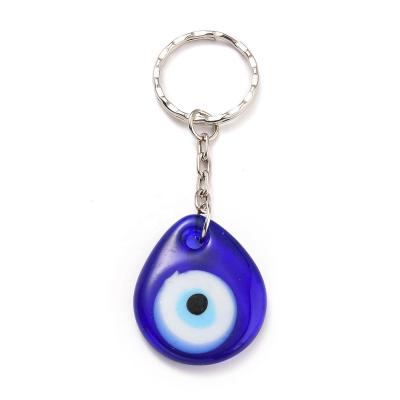 China Pendant/Key Gifts New Fashion Keychains Blue Eye Drop Shape Keychains Bags Pendants Alloy Key Chains Promotion Gifts for sale