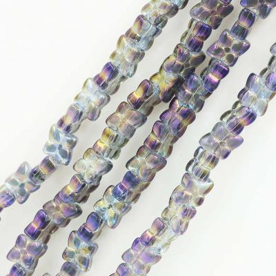 China Jewelry Accessories Factory Direct Sales DIY Jewelry Accessories Plating Bracelet Accessories 10MM Diamond Shaped Glass Beads for sale