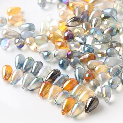 China DIY Jewelry Accessories DIY Jewelry Accessories Flat Water Drop Glass 9*15MM Frosted Beads for sale